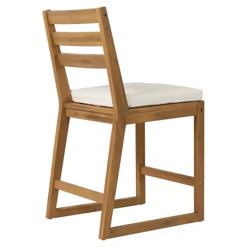 Set da bar rustico per patio Whisen, 5 pezzi, set con tavolo e sedie da patio, sedie ergonomiche e piano del tavolo a doghe