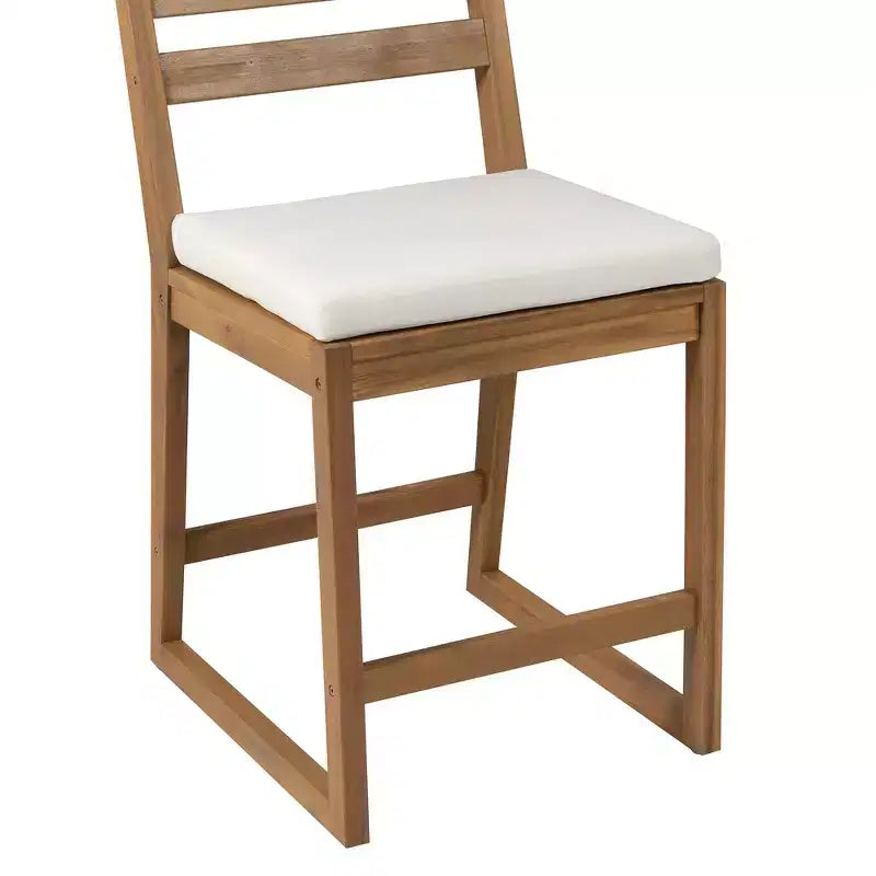 Set da bar rustico per patio Whisen, 5 pezzi, set con tavolo e sedie da patio, sedie ergonomiche e piano del tavolo a doghe