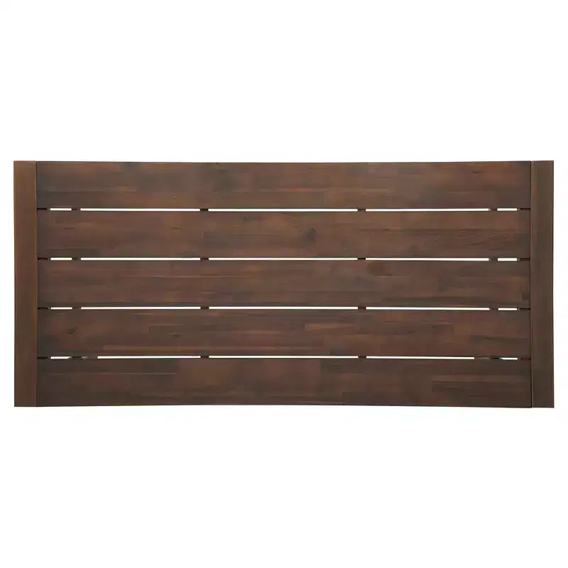 Set da bar rustico per patio Whisen, 5 pezzi, set con tavolo e sedie da patio, sedie ergonomiche e piano del tavolo a doghe