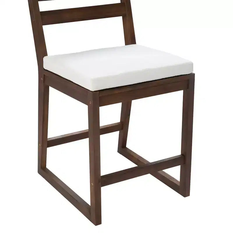 Set da bar rustico per patio Whisen, 5 pezzi, set con tavolo e sedie da patio, sedie ergonomiche e piano del tavolo a doghe