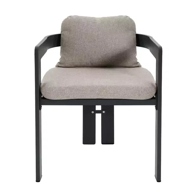 Set da pranzo da patio Christopher Knight Home Evren da 5 pezzi in stile moderno, con sedie in alluminio e tavolo da pranzo con piano a doghe in legno di acacia