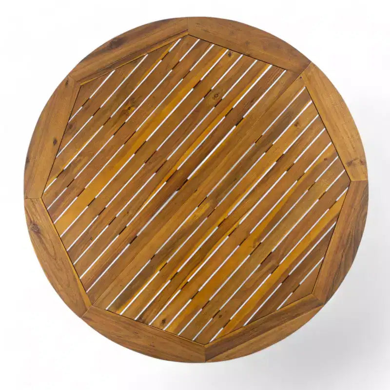 Set da pranzo da patio Christopher Knight Home Evren da 5 pezzi in stile moderno, con sedie in alluminio e tavolo da pranzo con piano a doghe in legno di acacia