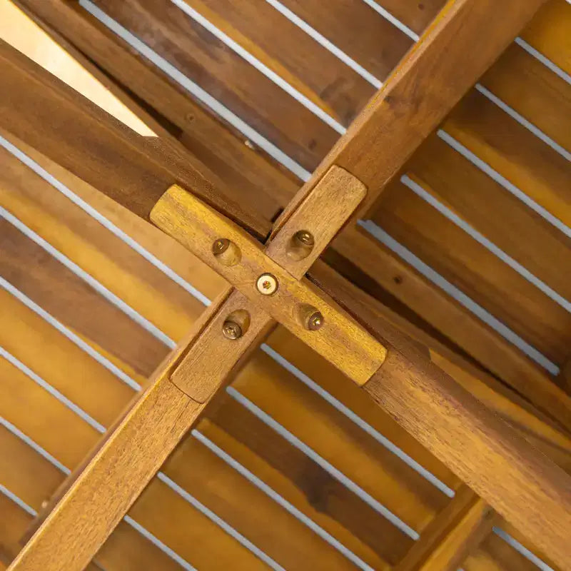 Christopher Knight Home Matteo rustieke eetset voor de patio, 5-delig, van acaciahout, met kussens en tafel met lattenblad
