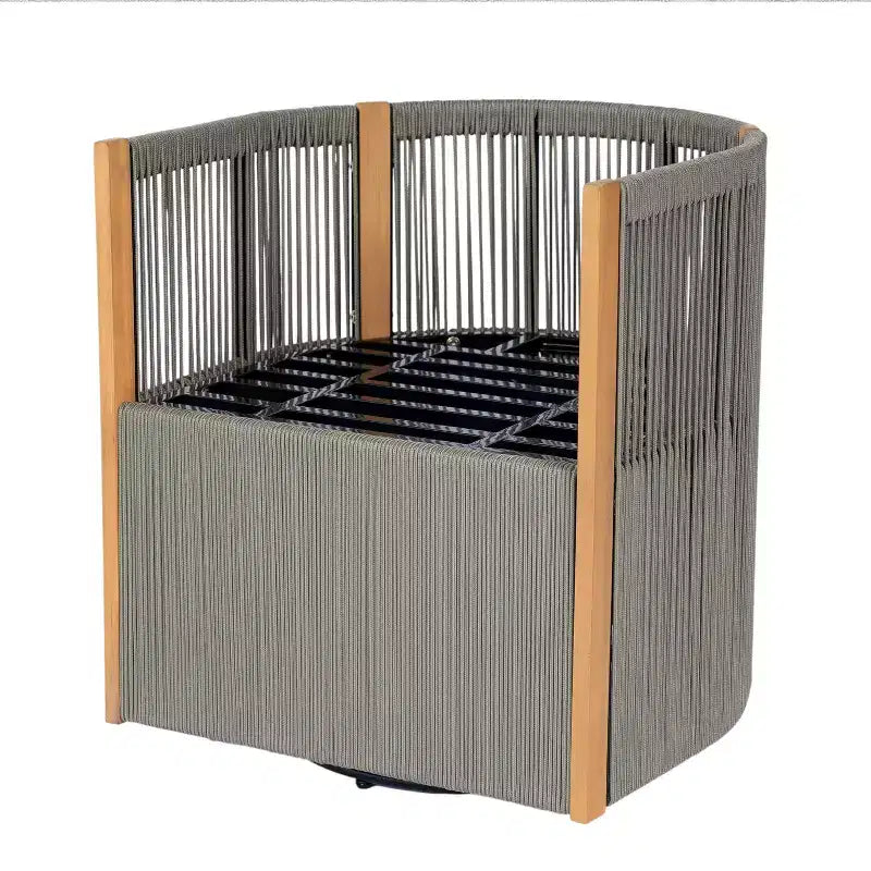Conjunto de comedor de 5 piezas de madera de acacia moderna para patio Christopher Knight Home Calvin, con 4 sillas de comedor giratorias y mesa