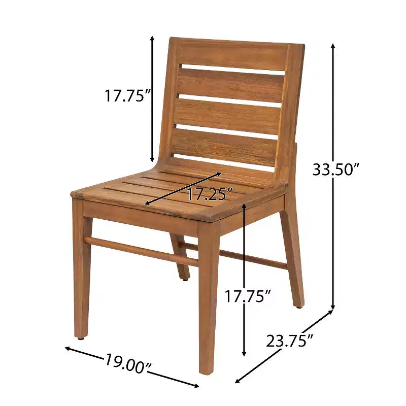 Conjunto de comedor moderno de 7 piezas Lorenzo de Christopher Knight Home, de madera de acacia, con diseño de listones y patas curvas