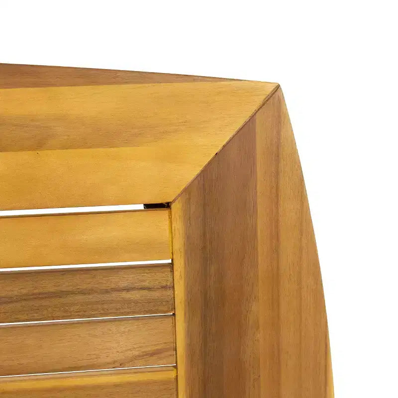Christopher Knight Home Lorenzo moderne 7-delige eethoek van acaciahout met lattenontwerp