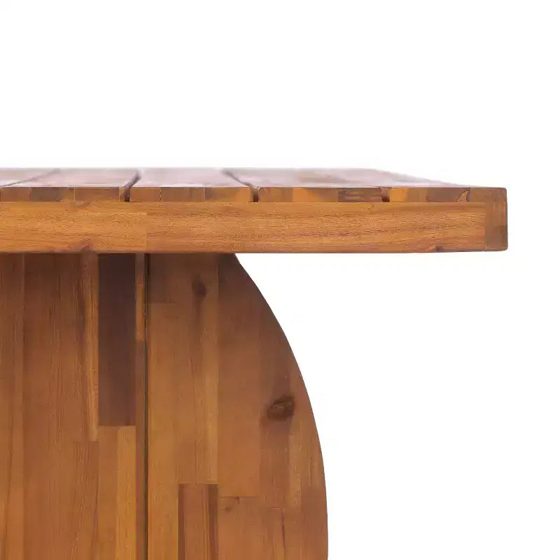 Christopher Knight Home Antonella 7-teiliges Esszimmerset im Landhausstil aus Akazienholz mit Korbgeflecht und Lamellendesign