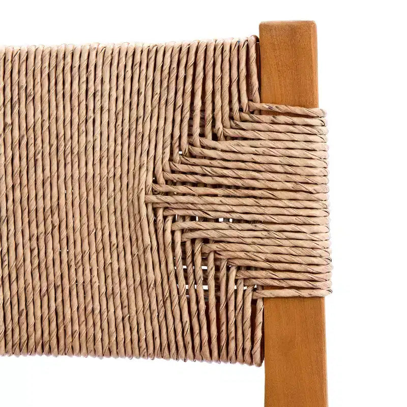 Christopher Knight Home Antonella 7-teiliges Esszimmerset im Landhausstil aus Akazienholz mit Korbgeflecht und Lamellendesign
