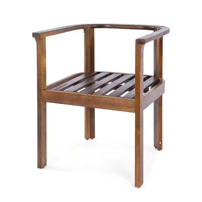 Conjunto de comedor rústico extensible para exteriores de madera de acacia de 7 piezas Merlin de Christopher Knight Home, con sillas de comedor acolchadas