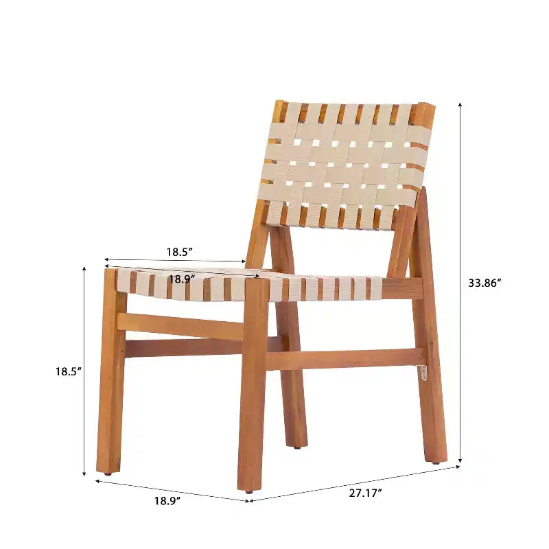 Juego de comedor de patio moderno Christopher Knight Home Prem de 5 piezas, de madera de acacia, con cuerda tejida de PE y mesa de listones