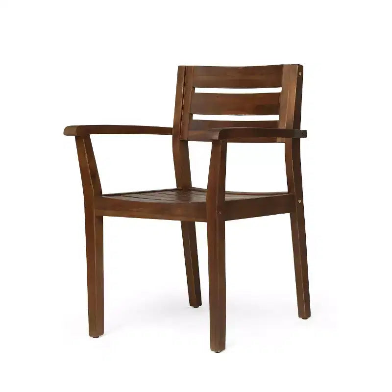 Conjunto de comedor de patio moderno Christopher Knight Home Kasper de 7 piezas, de acacia, con mesa rectangular extensible de listones