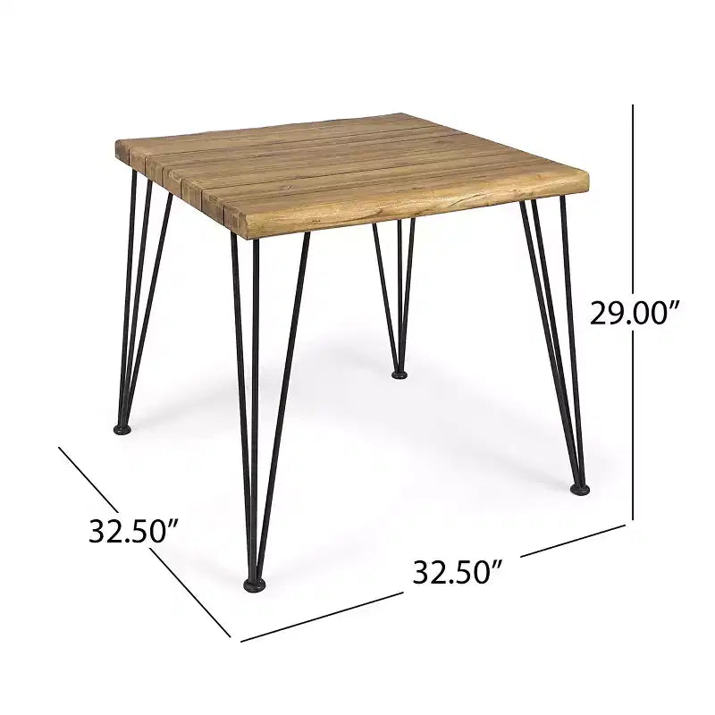 Conjunto de comedor bohemio de 5 piezas para patio Christopher Knight Home Camille, de madera de acacia y ratán, con cojines