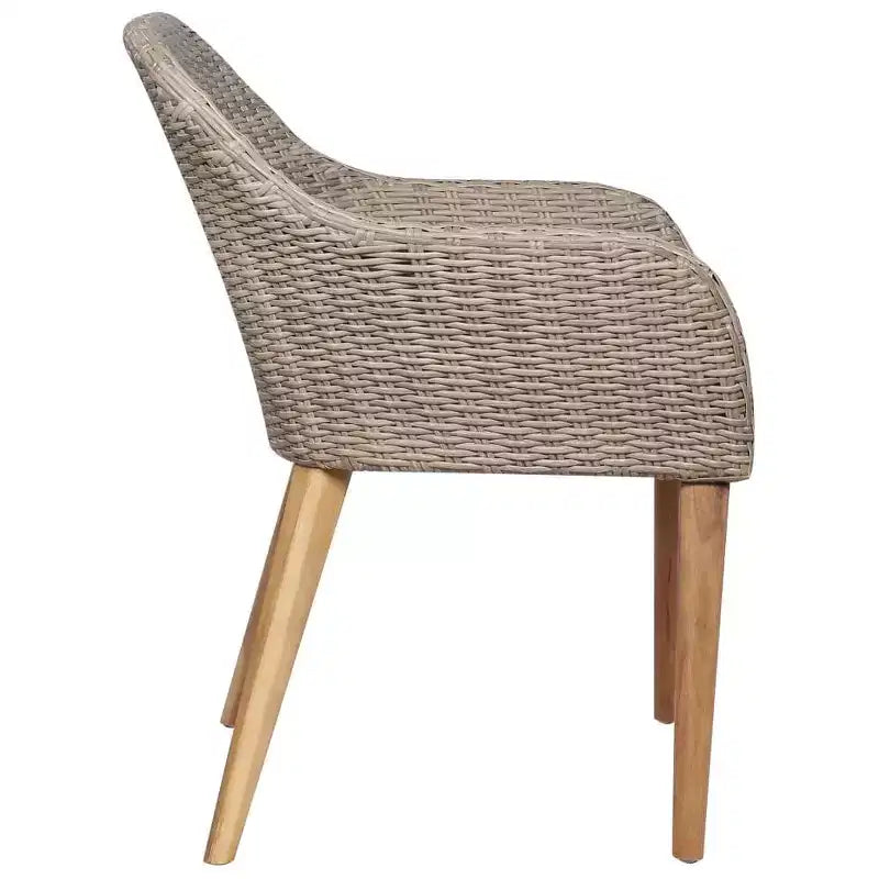 vidaXL Dining Set Brown and Dark Grey