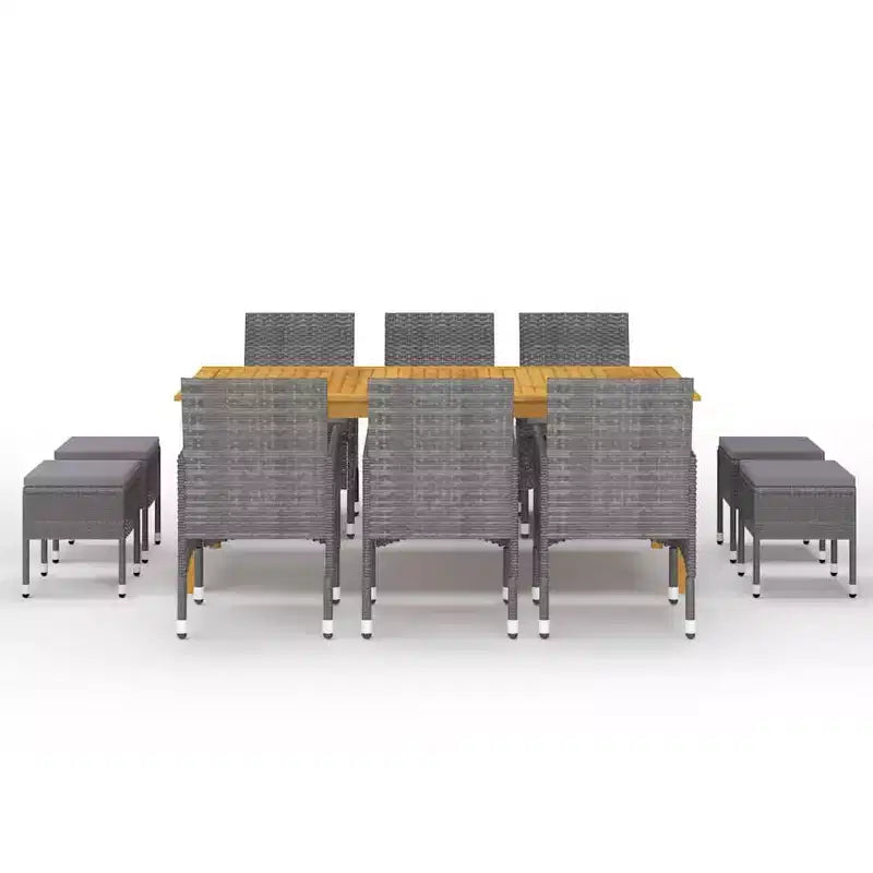 vidaXL Dining Set Table: Chairs: Cushions: