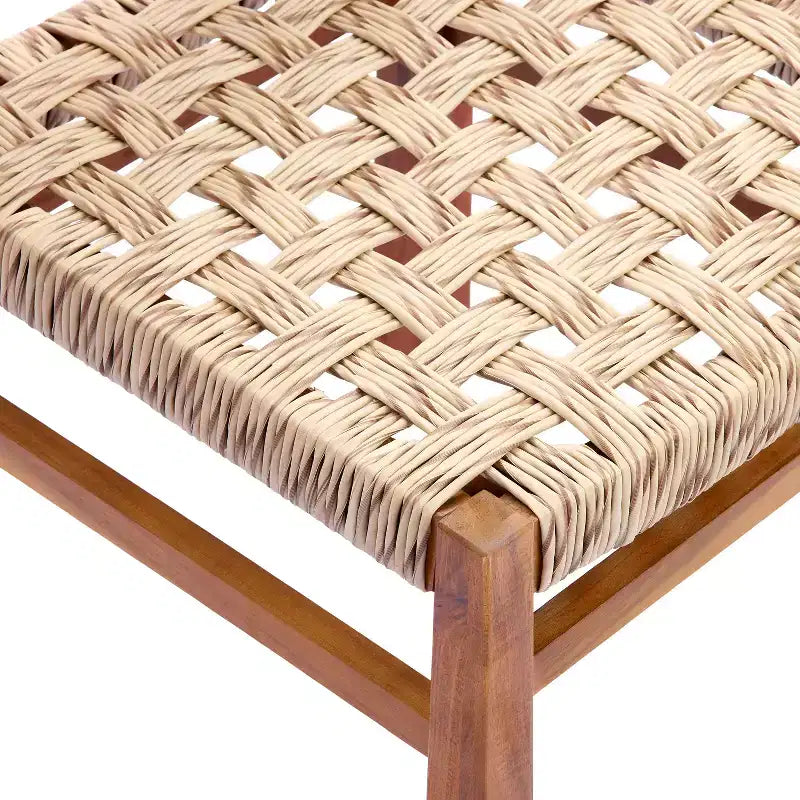 Set da pranzo da esterno Christopher Knight Home Hailey da 7 pezzi in stile rustico, con sedie in vimini e legno di acacia e tavolo con doghe