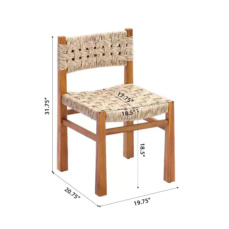 Set da pranzo da esterno Christopher Knight Home Hailey da 7 pezzi in stile rustico, con sedie in vimini e legno di acacia e tavolo con doghe