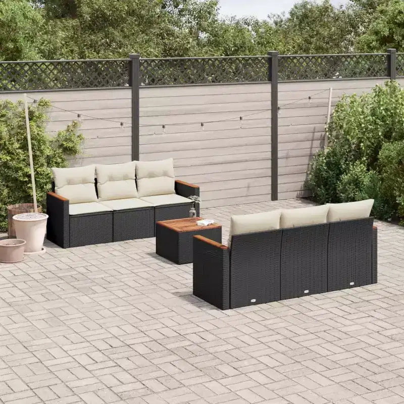 vidaXL Garden Sofa Set PE rattan Medium Adjustable Feet