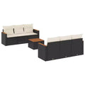 vidaXL Garden Sofa Set PE rattan Medium Adjustable Feet