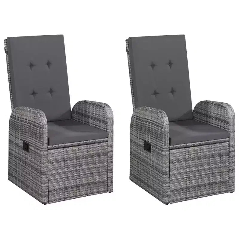 vidaXL Garden Dining Set Black