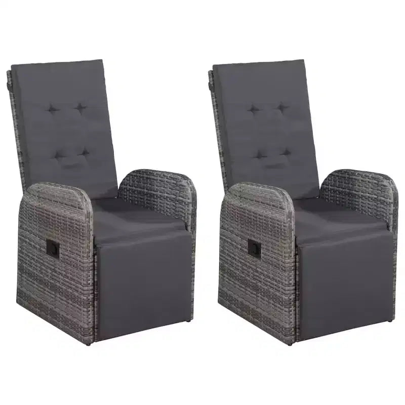 vidaXL Garden Dining Set Black