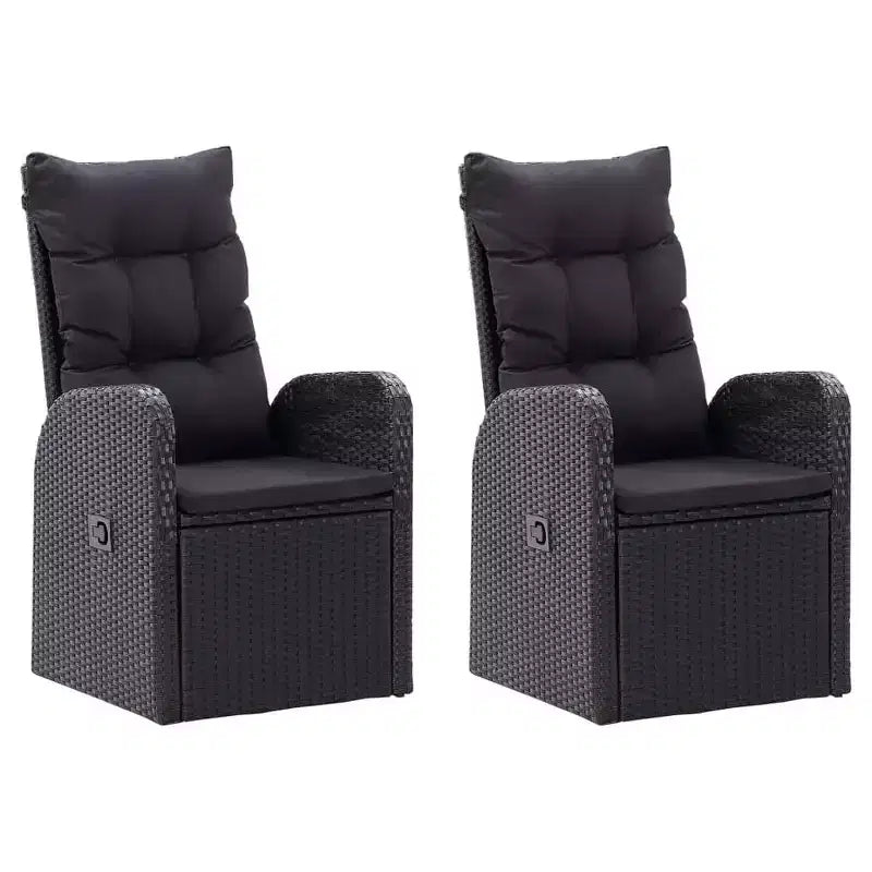 vidaXL Garden Dining Set Black