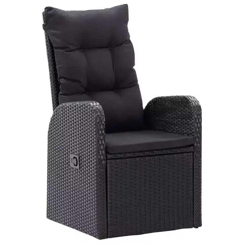 vidaXL Garden Dining Set Black