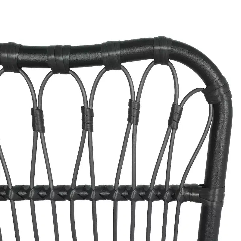 Christopher Knight Home Bruni moderne 7-delige eetset voor op het terras van ijzer en PE-rotan met ovale tafel
