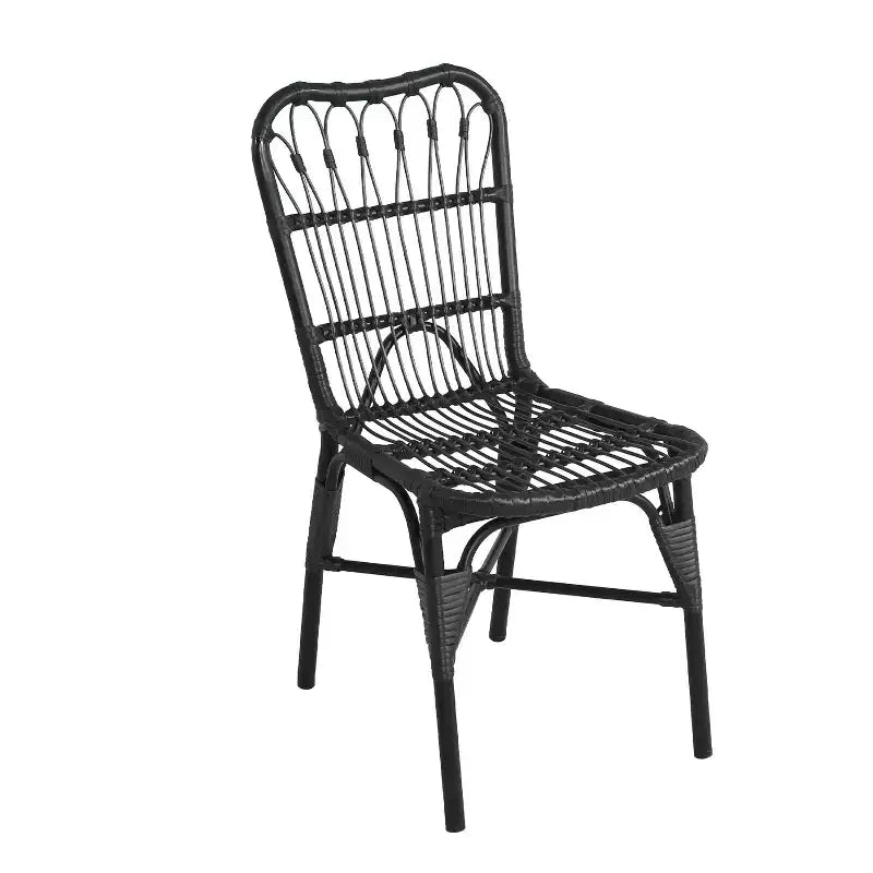 Christopher Knight Home Bruni moderne 7-delige eetset voor op het terras van ijzer en PE-rotan met ovale tafel