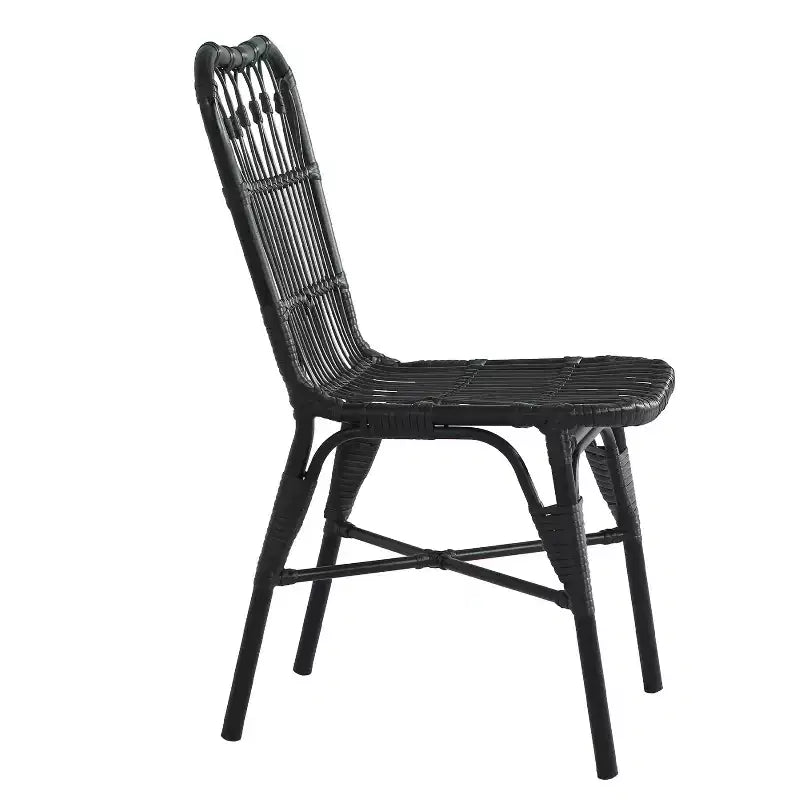 Christopher Knight Home Bruni moderne 7-delige eetset voor op het terras van ijzer en PE-rotan met ovale tafel