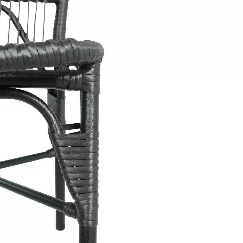Christopher Knight Home Bruni moderne 7-delige eetset voor op het terras van ijzer en PE-rotan met ovale tafel