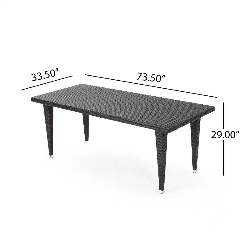 Juego de comedor de patio de hierro y ratán de estilo transicional de 9 piezas Christopher Knight Home Deja, con cojines
