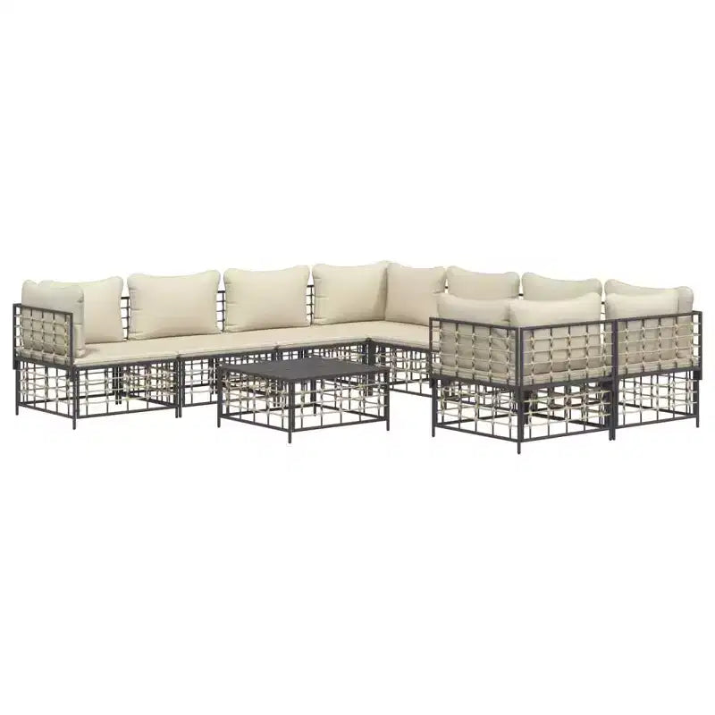 vidaXL Garden Lounge Set Set Anthracite