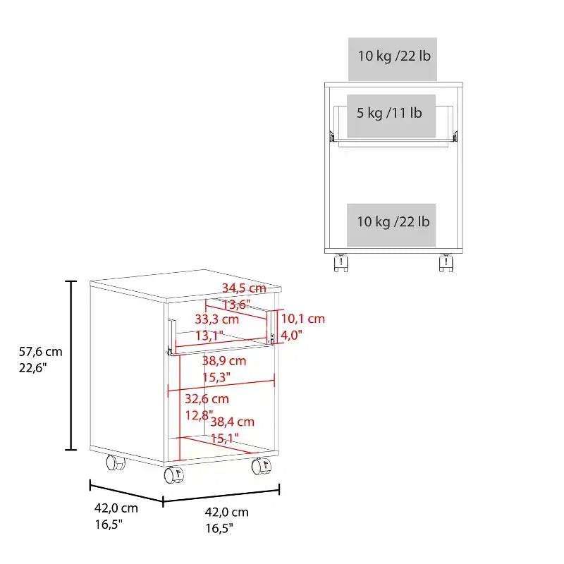 Open Shelf Modern Nightstand for Bedroom and Living Room