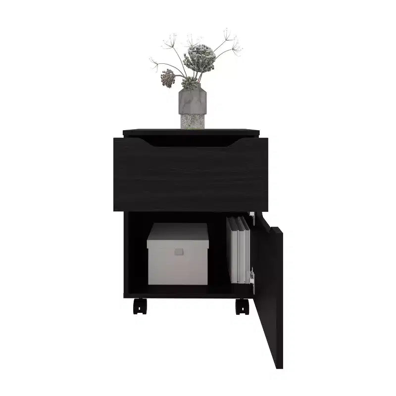 Open Shelf Modern Nightstand for Bedroom and Living Room