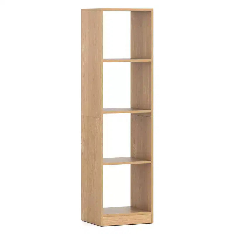 2PCS 5-Tier Corner Bookshelf, Storage Display Organizer with 4 Cubes