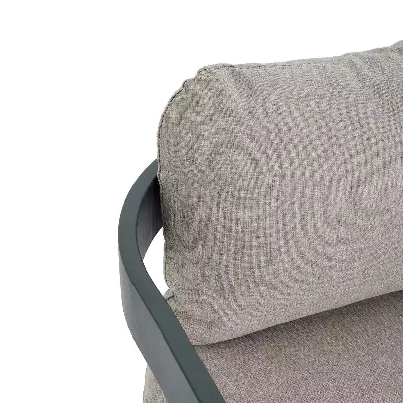 ModernLuxe 7-teiliges Esszimmer-Set für 6 Personen im Außenbereich, Gartenmöbel-Set mit Gartentisch und 6 Stühlen mit Auflagen und wetterbeständigem Gestell
