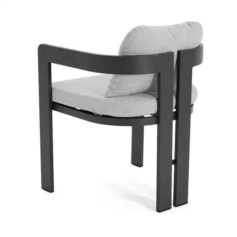 ModernLuxe 7-teiliges Esszimmer-Set für 6 Personen im Außenbereich, Gartenmöbel-Set mit Gartentisch und 6 Stühlen mit Auflagen und wetterbeständigem Gestell