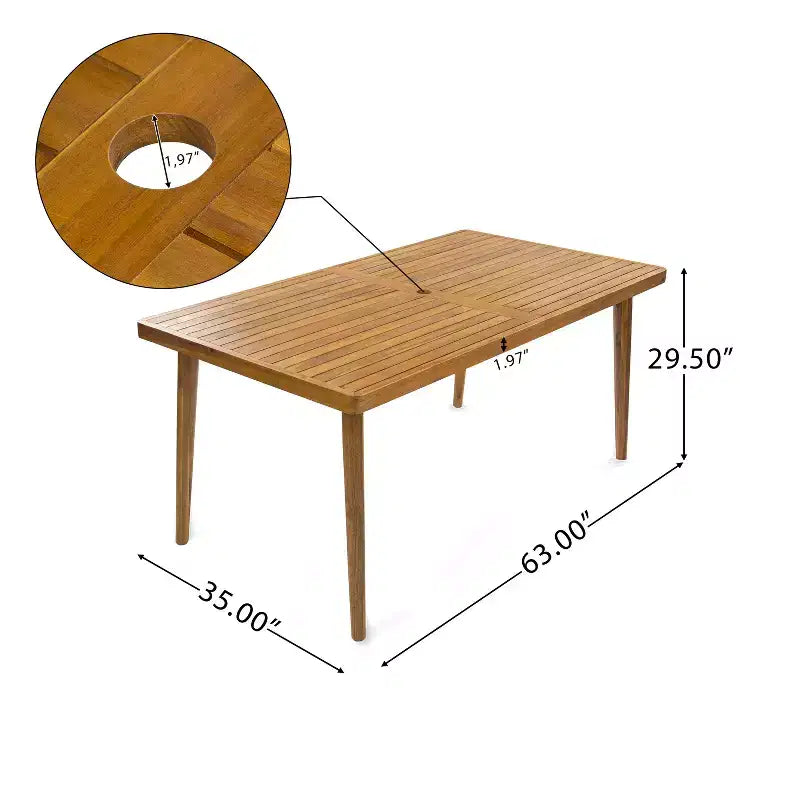 ModernLuxe 7-teiliges Esszimmer-Set für 6 Personen im Außenbereich, Gartenmöbel-Set mit Gartentisch und 6 Stühlen mit Auflagen und wetterbeständigem Gestell