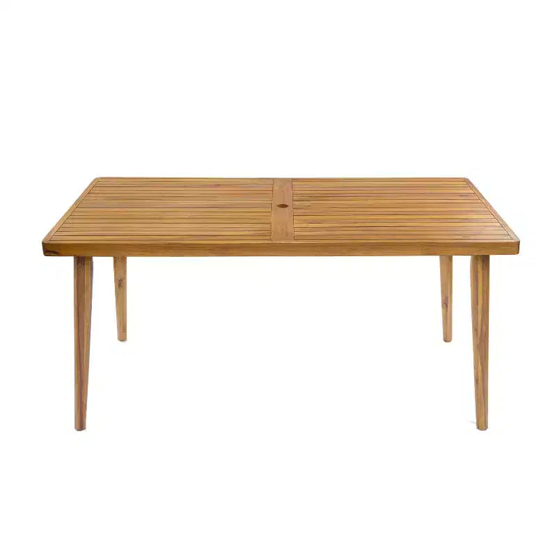 ModernLuxe 7-teiliges Esszimmer-Set für 6 Personen im Außenbereich, Gartenmöbel-Set mit Gartentisch und 6 Stühlen mit Auflagen und wetterbeständigem Gestell