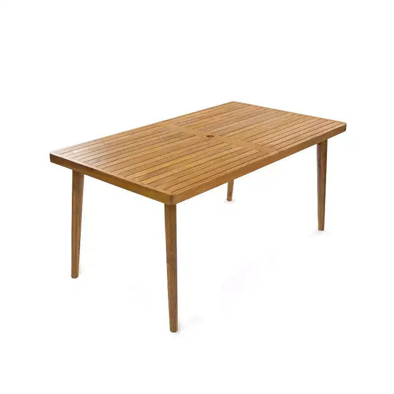 ModernLuxe 7-teiliges Esszimmer-Set für 6 Personen im Außenbereich, Gartenmöbel-Set mit Gartentisch und 6 Stühlen mit Auflagen und wetterbeständigem Gestell
