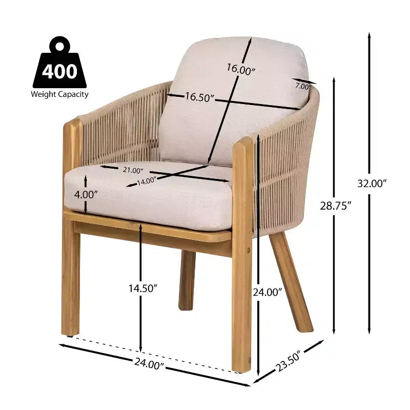 Christopher Knight Home Visola 9-delars bohemisk matgrupp i akaciaträ och rep med ribbat bord och dynor