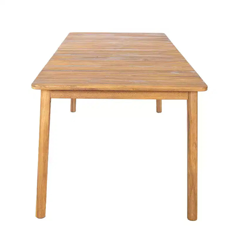 Christopher Knight Home Visola 9-delars bohemisk matgrupp i akaciaträ och rep med ribbat bord och dynor