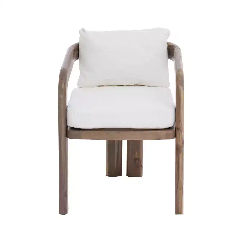 Christopher Knight Home Kesden rustieke 7-delige eethoek voor buiten van acaciahout met stoelen met gebogen rugleuning