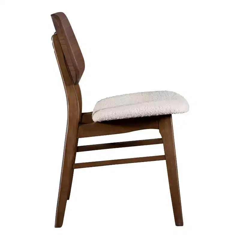 HOMES: Inside + Out 7pc Sandy Cove Mid-Century Modern Oval Dining Room Set Walnut