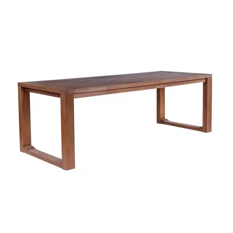 7pc Rasmus Extendable Dining Table Set with Armchairs Chestnut - Boraam: Acacia Wood, Faux Leather Chairs