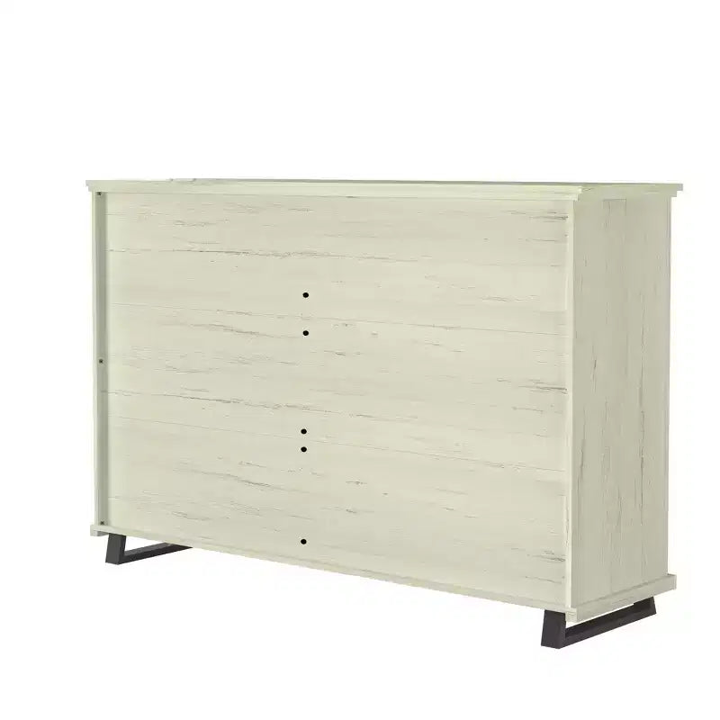 Festivo 2-teiliges modernes Set aus Kommode mit 9 Schubladen und 38" hoher Kommode mit 5 Schubladen, gebrochenes Weiß in Sägeoptik: Schlafzimmeraufbewahrung, Montage durch Erwachsene erforderlich