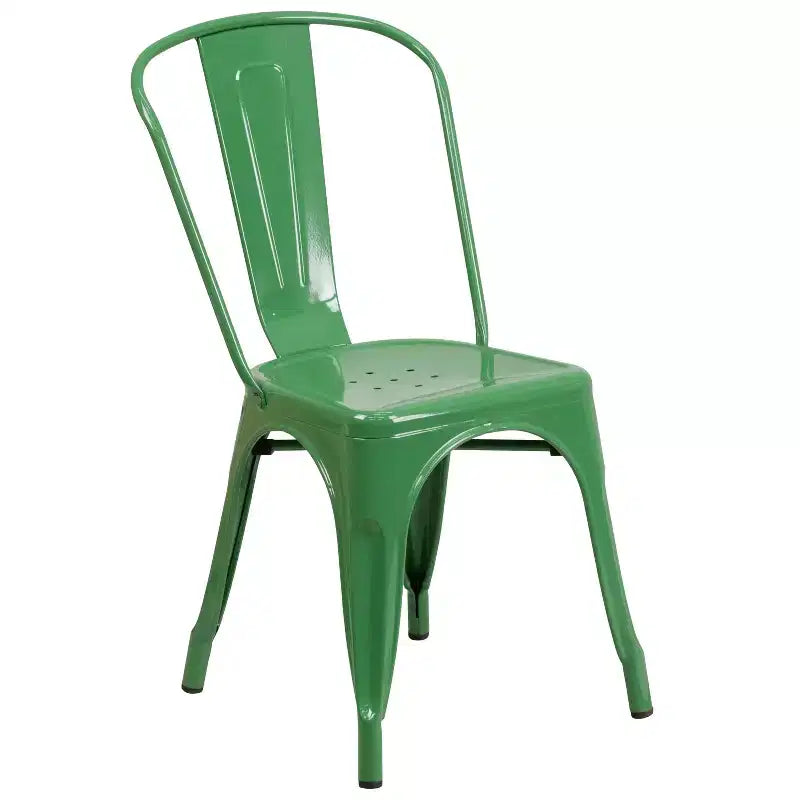 Flash Furniture metalen tafelset voor binnen en buiten, commerciële kwaliteit, ronde tafel van 30, met 2 caféhoekstoelen
