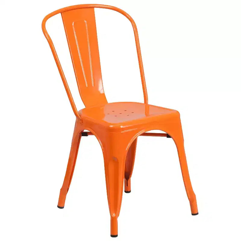 Flash Furniture metalen tafelset voor binnen en buiten, commerciële kwaliteit, ronde tafel van 30, met 2 caféhoekstoelen
