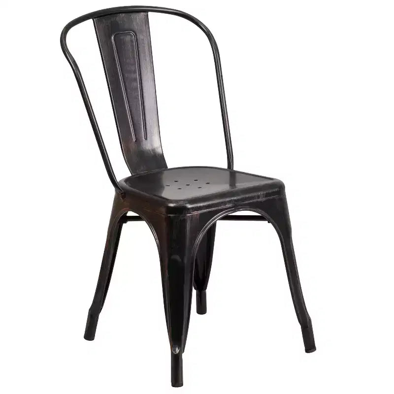 Flash Furniture metalen tafelset voor binnen en buiten, commerciële kwaliteit, ronde tafel van 30, met 2 caféhoekstoelen