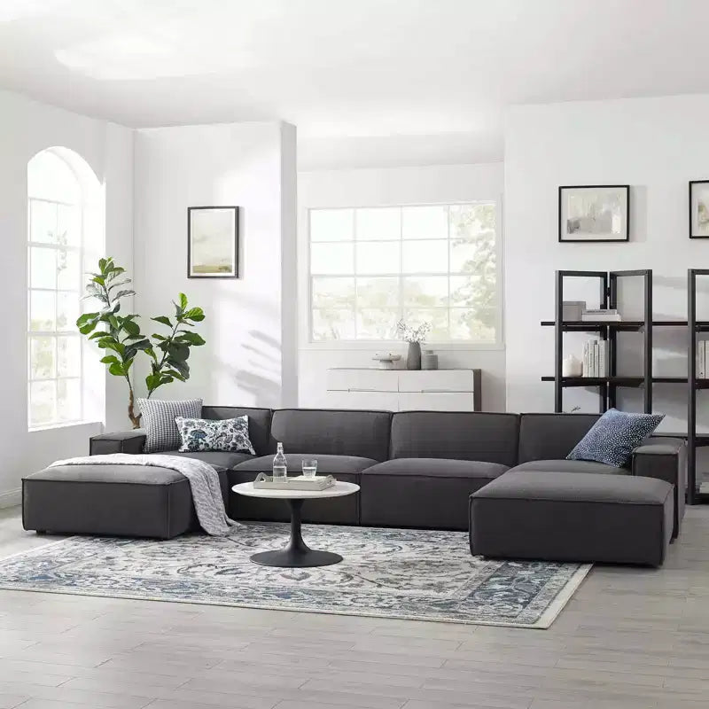 6pc Restore U-Shaped Sectional Sofa - Modway